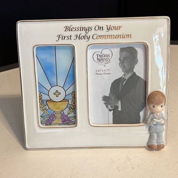 Precious Moments Boy First Holy Communion Photo Picture Frame NWOT - Picture 4 of 9